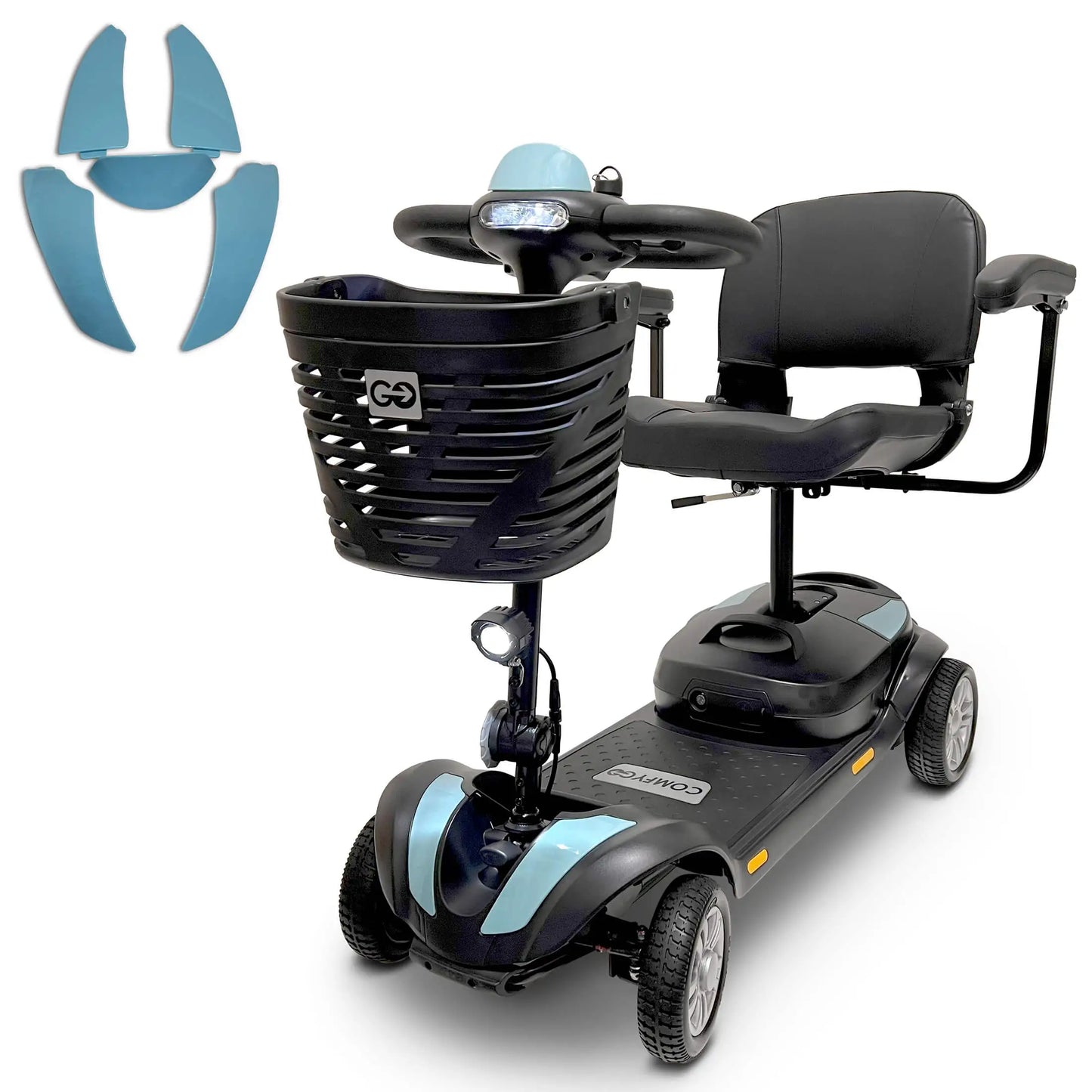 ComfyGo Z-4 Ultra-Light Electric Mobility Scooter | Foldable, Portable & Travel-Friendly