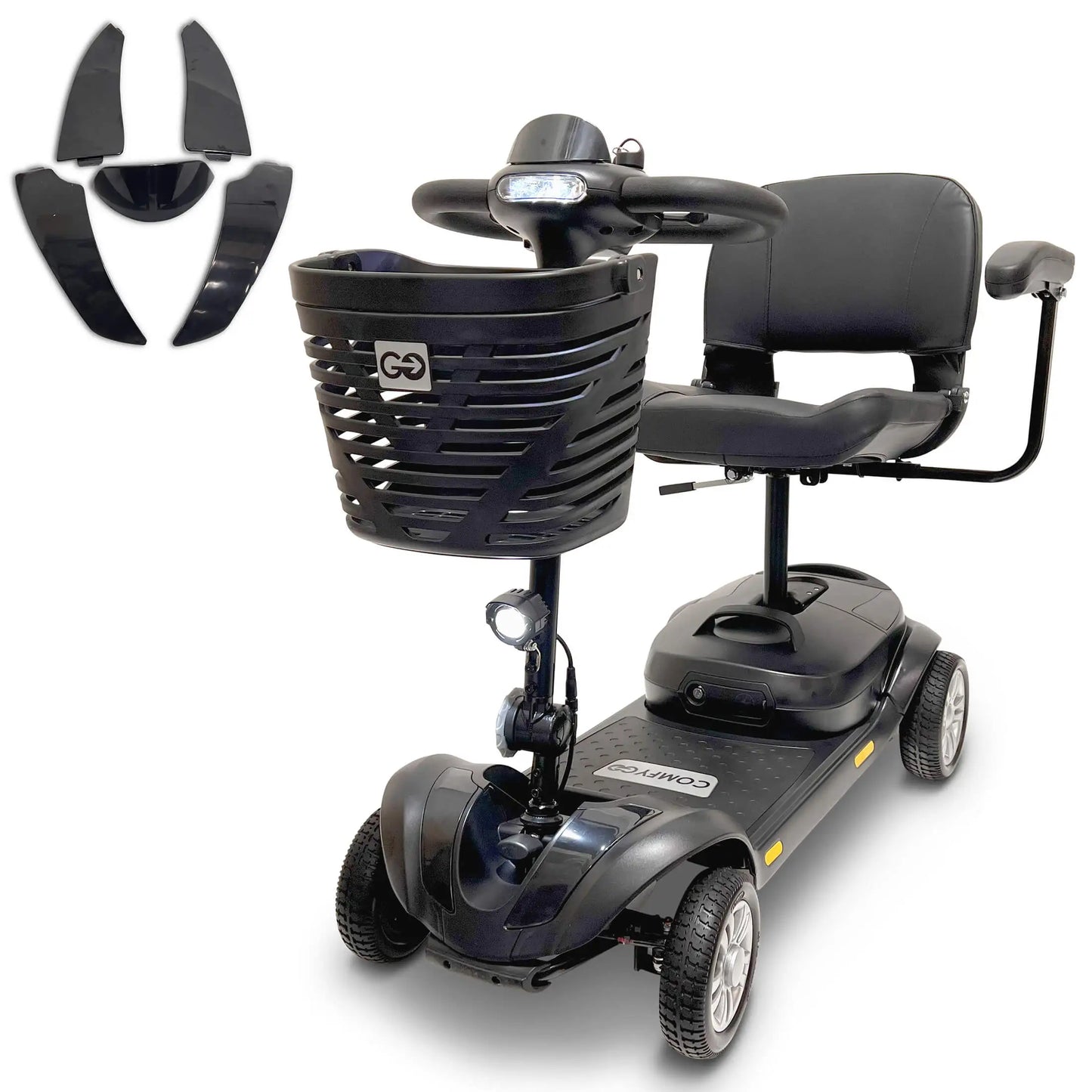 ComfyGo Z-4 Ultra-Light Electric Mobility Scooter | Foldable, Portable & Travel-Friendly